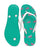 Norty Womens EVA Flip Flop Sandal Teal Flamingos 22017B
