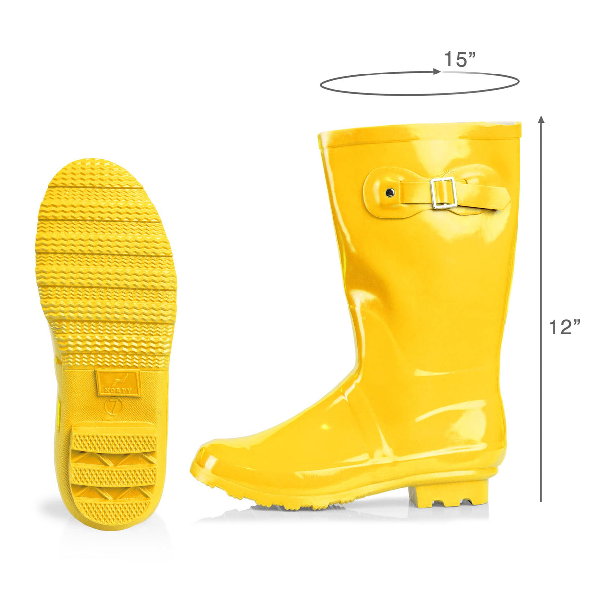 Norty Women Mid Calf 11 Rain Boot Yellow – The Norty Brand