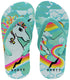 Norty Girls 11-4 Unicorn Flip Flop 22023B