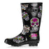 Norty Women Mid Calf 11 Rain Boot Skulls