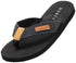 Norty Mens Flip Flop Sandal Black   11062