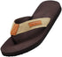 Norty Mens Flip Flop Sandal Brown Tan   11060
