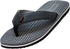 Norty Mens Flip Flop Sandal Grey Black   11120