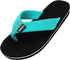 Norty WOMENS 5-10 SANDAL FLIP FLOP BLACK TURQUOISE