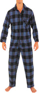 Norty Big Mens Cotton Yarn Flannel Pajama Lounge Sleep Sets - 3XL to 5XL, 41338