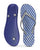 Norty Womens EVA Flip Flop Sandal Blue Silver Dots 22016C