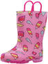 NORTY Tod Girls 6-10 Pink Ice Cream Rain Boot 20102L