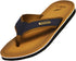 Norty Mens Flip Flop Sandal Navy Camel   11117