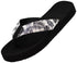 Norty Womens Resort Sandal Flip Flop Silver Palm Prepack