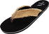 Norty Mens Lightweight Flip Flop Sandal Black