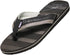 Norty Mens Flip Flop Sandal Black Grey   11035