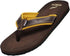 Norty Mens Flip Flop Sandal Brown   11100