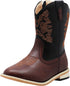 NORTY Tod Boys 6-10 Black/Brown Cowboy Boot 80002