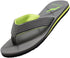 Norty Mens Flip Flop Sandal Grey Lime   11013