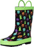 NORTY Tod Boys 6-10 Black Monsters Rain Boot 16209