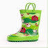 NORTY Tod Girls 6-10 Lime Animals Rain Boots 16458