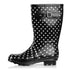 Norty Women Mid Calf 11 Rain Boot White Dot