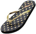 NORTY Women 5-10 Black/Gold Polka Dot Sandal 22014B