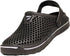 Norty Mens Lightweight Ankle Strap Clog Black