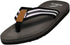 Norty Mens Flip Flop Sandal Black Grey   11107