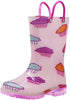 NORTY Tod Girls 6-10 Pink Cupcake Rain Boot 20107L