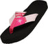 Norty Womens Resort Sandal Flip Flop Pink Gingham Prepack