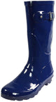 New Women Rain Boots Rubber Solid Color Mid Height Wellie Mid Calf Snow Rainboot, 38734