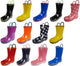 Norty Toddlers Big Kids Boys Girls Waterproof Rubber Rain Boots, 39815