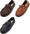 Norty Mens Moccasin Slip On Loafer Slipper Indoor/Outdoor Sole - 3 Colors, 40017