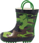 Norty Toddlers Kids Boys Girls Waterproof Rubber Printed Rain Boots -13 Patterns, 40133