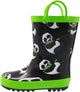 Norty Toddlers Kids Boys Girls Waterproof Rubber Printed Rain Boots -13 Patterns, 40133