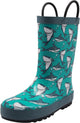 Norty Toddlers Kids Boys Girls Waterproof Rubber Printed Rain Boots -13 Patterns, 40133