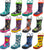 Norty Big Kids Boys Girls Waterproof Rubber Printed Rain Boots - 13 Patterns, 40145