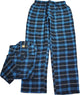 NORTY Mens Flannel 2 Piece Pajama Sets - 100% Brushed Cotton Flannel - 8 Prints, 40777