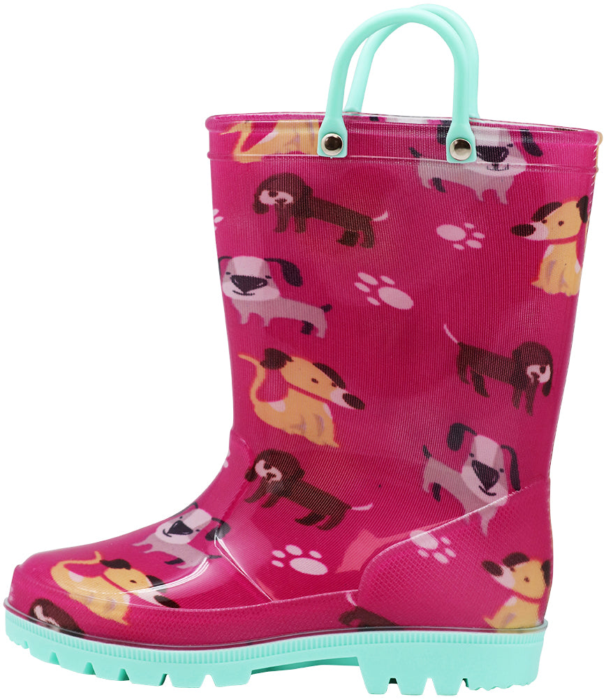 Kids light up rain on sale boots