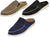 Norty Mens Canvas Slip On Clog Slipper Shoe for Indoor Outdoor with Durable Sole, 42085