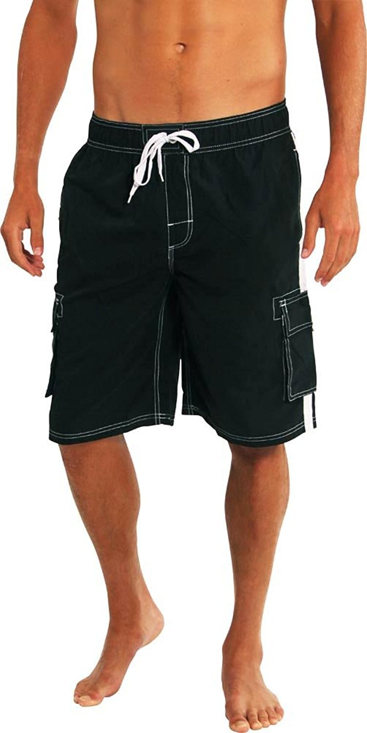 Norty Mens Swim Trunks - Watershort Swimsuit - Cargo Pockets - Drawstr –  The Norty Brand